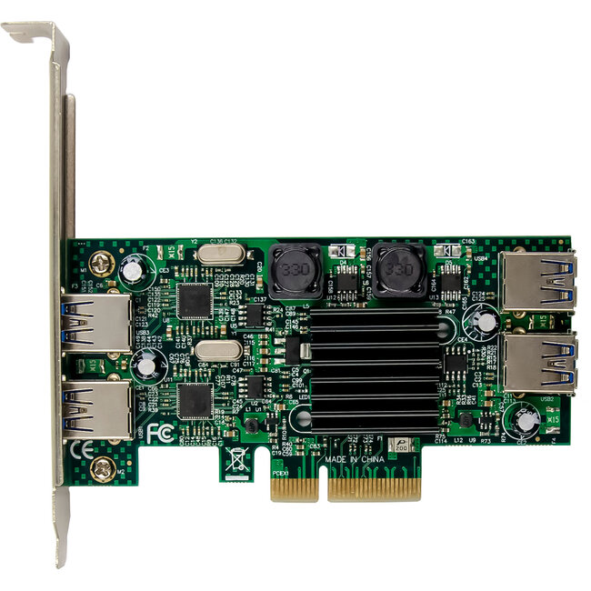 InLine® USB 3.2 Gen.1 PCIe-interfacekaart, 4-poorts, intern/extern