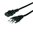 VALUE stroomkabel, recht IEC-Female, Italië, zwart, 3 m