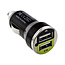 InLine® USB DUAL+auto-oplaadset,voedingsadapter 1m kabel,12/24VDC naar5V DC/2.1A