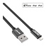 InLine® Lightning USB-kabel, voor iPad/iPhone zwart/alum. 2m MFi-gecertificeerd