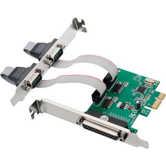 InLine InLine® PCIe-interfacekaart, 2x RS-232 + 1x parallelle poort