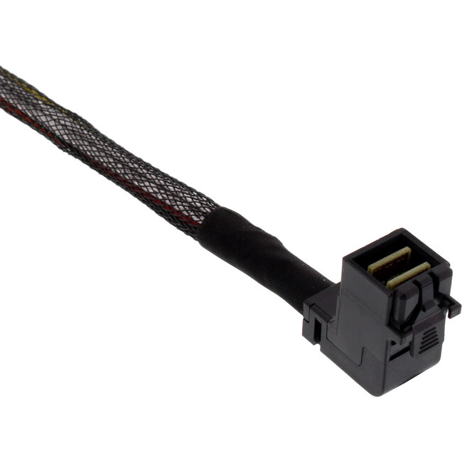 InLine® Mini SAS HD kabel, SFF-8643 haaks op 4x SFF-8482 + voeding, 1m