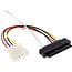 InLine® Mini SAS HD kabel, SFF-8643 haaks op 4x SFF-8482 + voeding, 1m