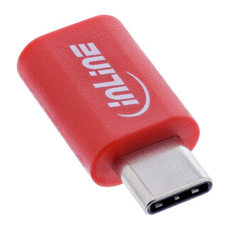 InLine InLine® USB-gegevensblokkering, adapter USB-C-stekker naar USB-C-aansluiting