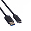 ROLINE GREEN USB 3.2 Gen 1 kabel, A-C, M/M, zwart, 3 m