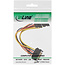 InLine® SATA power Y-kabel, SATA female/2x SATA male, + veiligheidslipjes, 0,15m