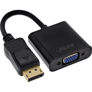 InLine InLine® Basic DisplayPort-naar-VGA-adapterkabel, zwart, 0,15 m
