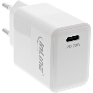 InLine InLine® USB PD oplader enkel USB-C, Power Delivery, 20W, wit