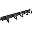 InLine® 19" kabelmanagementpaneel, 5 kunststof beugels, RAL 9005, zwart