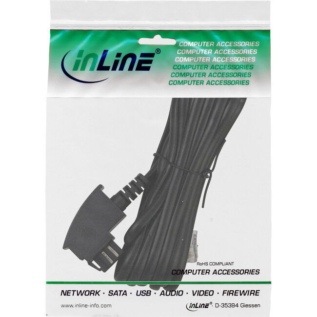 InLine® TAE-N-aansluitkabel, TAE-N naar RJ11 (6P4C), 15m