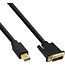 InLine® Mini DisplayPort naar DVI converter kabel, zwart, 1,5m