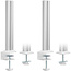 InLine® Slatwall montagezuilen aluminium, voor tafelmontagepaneel, set van 2