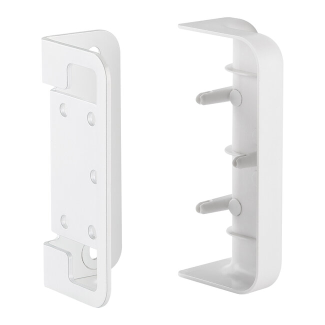 InLine® Slatwall-bevestigingsbeugel voor wandhouderpaneel, wit, set van 2