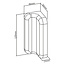 InLine® Slatwall-bevestigingsbeugel voor wandhouderpaneel, wit, set van 2