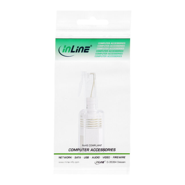 InLine® Twist-Stop, ontklitter voor telefoonsnoeren, smal en kort model