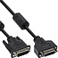 InLine® DVI-D kabel, Dual Link 24+1 male naar 24+1 female, 2 ferrieten, 5m