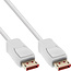 InLine® DisplayPort 1.4 kabel, 8K, wit, vergulde contacten, 1m