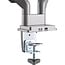 InLine® bureausteun met lifter & USB/audio, 2 monitoren tot 81cm (32"), zilver