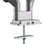 InLine® bureausteun met lifter & USB/audio, 2 monitoren tot 81cm (32"), zilver