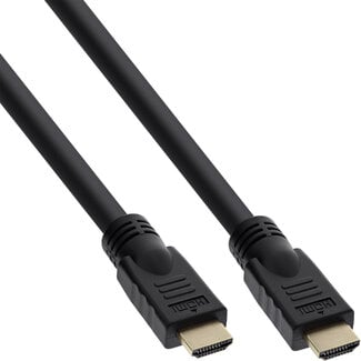 InLine InLine® HDMI high-speed kabel met ethernet, Premium, 4K2K, male/male,zwart, 10m