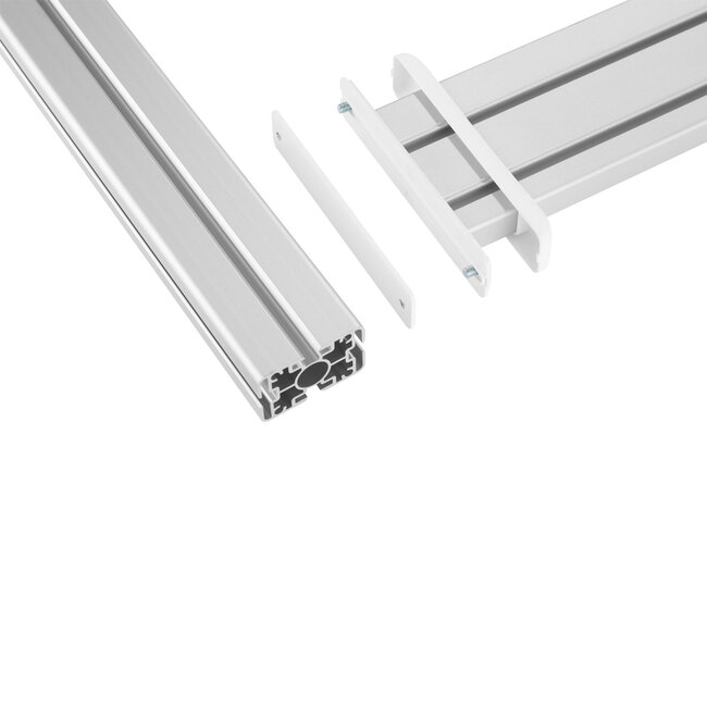 InLine® Slatwall Paneel Aluminium, voor tafelmontage, 1m
