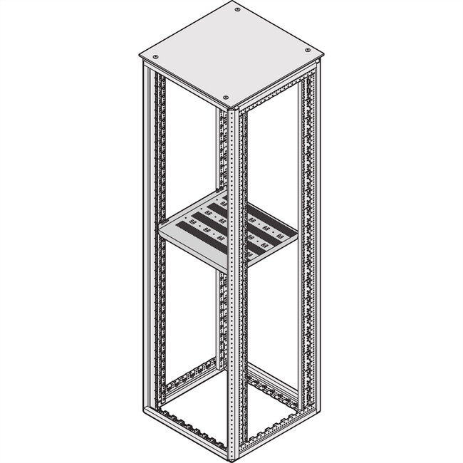 SCHROFF Varistar 19'' Legbord, stationair, 75 kg, RAL 7035, 600W 1000D
