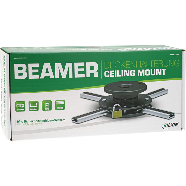 InLine® Plafondbeugel voor projectoren, max. 20kg