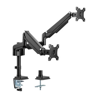 InLine InLine® bureausteun met hefsysteem, voor twee monitoren tot 82cm (32"), 9kg