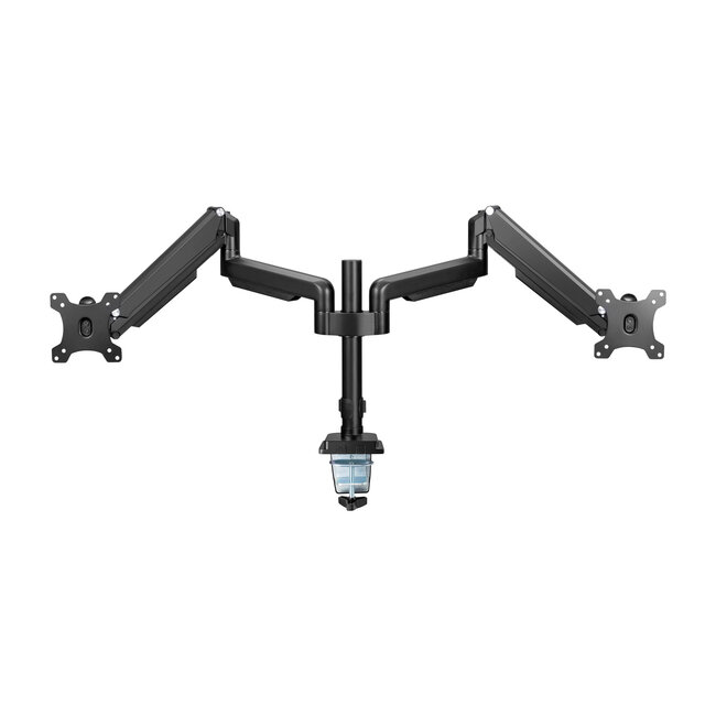 InLine® bureausteun met hefsysteem, voor twee monitoren tot 82cm (32"), 9kg