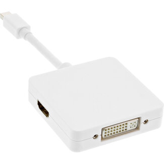InLine InLine® Mini DisplayPort naar HDMI/DVI/DisplayPort-adapterkabel, wit