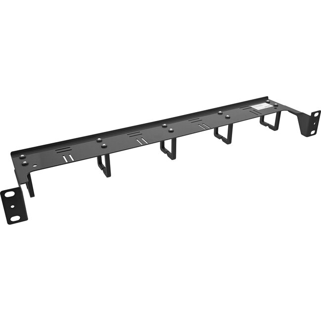 InLine® 19" kabelmanagementpaneel, 1U, 5 kunststof beugels, horizontaal, zwart