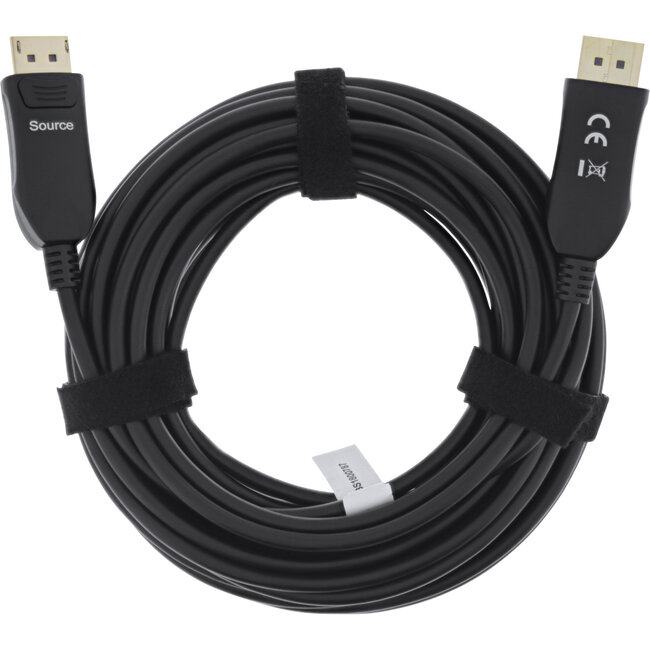 InLine® DisplayPort 1.4 AOC kabel, 8K4K, zwart, 25m
