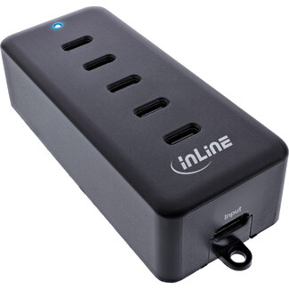 InLine InLine® 5-poorts USB-C PowerHub, uitbreiding lader, 100W, zwart