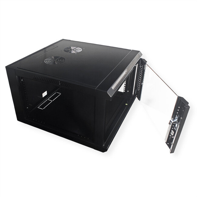 VALUE Wandbehuizing 6 HE (HxBxD) 368 x 570 x 600mm, zwart