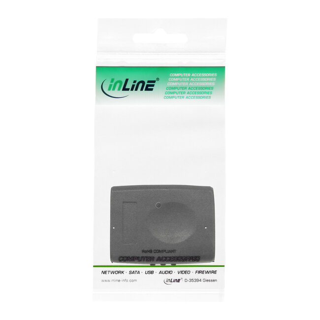 InLine® HDMI adapter, HDMI A female / female, verguld, compatibel met 4K2K