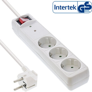 InLine InLine® contactdoos, 3-voudig aardingscontact, ÜSS, wit