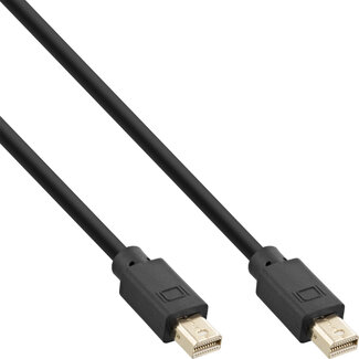 InLine InLine® Mini DisplayPort 1.4 kabel, male / male zwart/goud, 1m