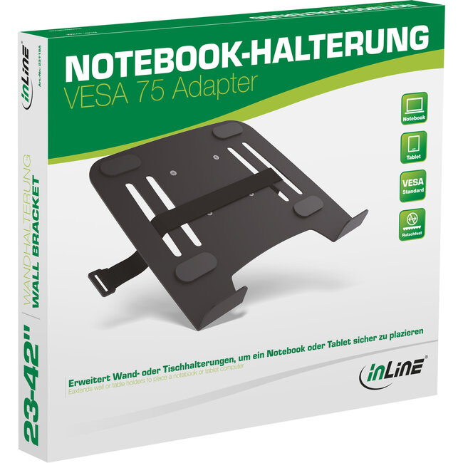 InLine® notebookhouder met VESA 75 adapter