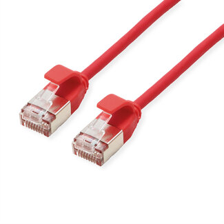 Roline ROLINE F/UTP DataCenter Patchkabel Cat.6A (Class EA), LSOH, extra dun, rood, 0,5 m