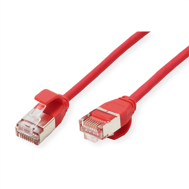 ROLINE F/UTP DataCenter Patchkabel Cat.6A (Class EA), LSOH, extra dun, rood, 0,3 m