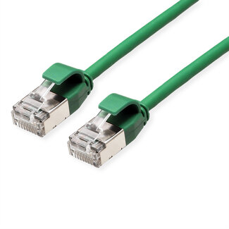 Roline ROLINE F/UTP DataCenter Patchkabel Cat.6A (Class EA), LSOH, extra dun, groen, 0,3 m