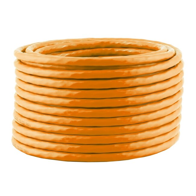SFTP CAT7 1000 MHz netwerkkabel | vaste aders | AWG23 | LSZH | oranje | 25 meter