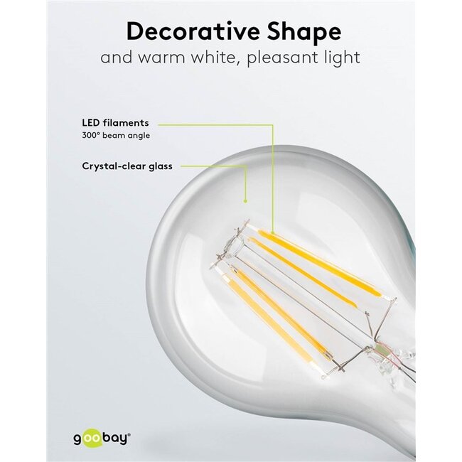 Goobay LED-filamentlamp | warm wit | E27 | A60 | 4W