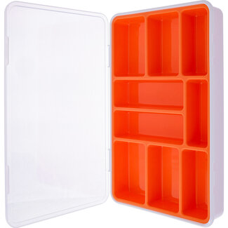 InLine InLine® Kleine onderdelenbak, 9 compartimenten, afmetingen: 290x185x45mm, oranje