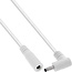 InLine® DC-verlengkabel, haakse stekker, 3,5 x 1,35 mm, wit, 2 m