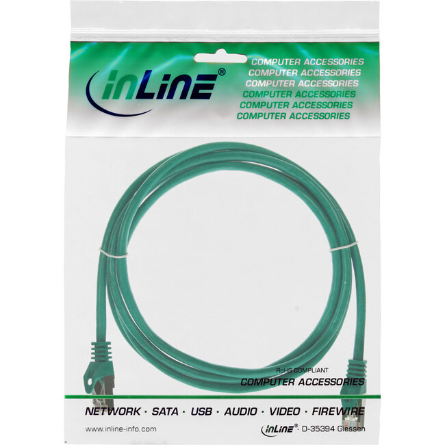 InLine® Patchkabel, SF/UTP, Cat.5e, groen, 2m