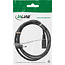 InLine® DC-verlengkabel, haakse stekker, 3,5 x 1,35 mm, zwart, 2 m