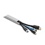 Delock Cable Duct self-adhesive with sliding cover 24 x 14 mm incl. connector - length 1 m pack of 2 pcs grey