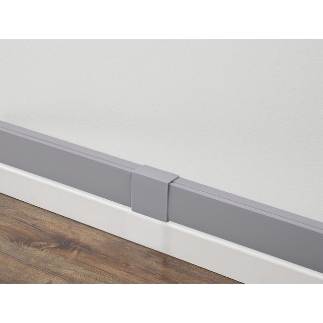 Delock Cable Duct self-adhesive with sliding cover 24 x 14 mm incl. connector - length 1 m pack of 2 pcs grey