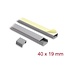 Delock Cable Duct self-adhesive with sliding cover 40 x 19 mm incl. connector - length 1 m pack of 2 pcs grey